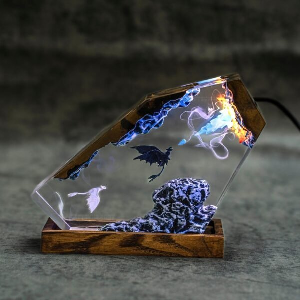 Dark Warrior Anime Epoxy Resin Lamp